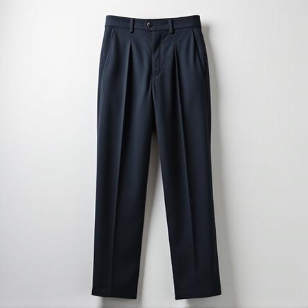 Crisply pressed tailored trousers with a clean drape
